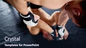  Presentation with wrestler - Amazing slide deck having violent sport - above view portrait of professional backdrop and a  colored foreground