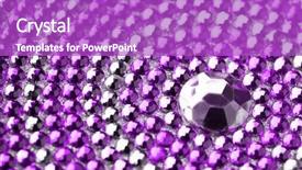  Presentation with crystals - PPT theme having violet and silver texture with crystals background and a purple colored foreground