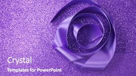  Presentation with art - Audience pleasing slide deck consisting of violet art background and violet backdrop and a purple colored foreground