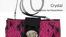  Presentation with beautician - PPT theme with violet beautician isolated on white background and a white colored foreground