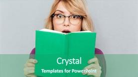  Presentation with lactation young woman breastfeeding - PPT theme consisting of violet books - shocked young blonde woman hiding background and a  colored foreground