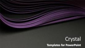  Presentation with black paper texture black - PPT theme having violet-color-strip-wave-paper background and a dark gray colored foreground