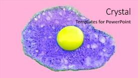  Presentation with pop art - Slide set featuring violet fried egg on pink background and a lemonade colored foreground
