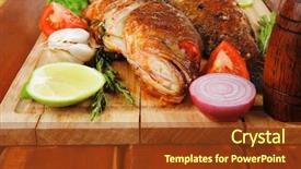  Presentation with healthy food - Amazing slides having violet fries - healthy food two fried sea backdrop and a tawny brown colored foreground