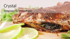  Presentation with anti nutrition in fish - Audience pleasing theme consisting of violet fries - savory on wood two fried backdrop and a  colored foreground