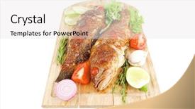  Presentation with wood - Theme enhanced with violet fries - savory on wood two fried background and a  colored foreground