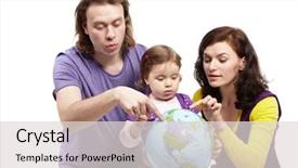  Presentation with award show arrival - Audience pleasing PPT layouts consisting of violet globe - father and mother show something backdrop and a lemonade colored foreground