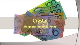  Presentation with australian dollar - Presentation having violet mint - australian dollar coins and different background and a coral colored foreground