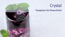  Presentation with cracked ice - Audience pleasing presentation theme consisting of violet mint - tasty cool blackberry lemonade backdrop and a sky blue colored foreground