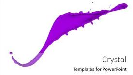  Presentation with splash - Slides featuring violet-paint-splash-isolated background and a white colored foreground