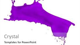  Presentation with splash - Amazing theme having violet-paint-splash-isolated backdrop and a white colored foreground