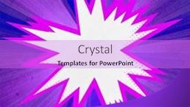  Presentation with movie screen in old retro - PPT theme with violet-retro-comics-background background and a lilac colored foreground