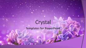  Presentation with flower watercolor - Presentation theme enhanced with violets - lilac flowers bunch violet art background and a lilac colored foreground
