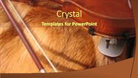  Presentation with violin orchestra conductor - Slide set enhanced with violin-and-the-fur-coat background and a tawny brown colored foreground