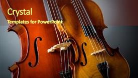  Presentation with music violin and piano - Beautiful slide deck featuring cells themes - concept of travel landmarks look backdrop and a white colored foreground