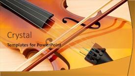  Presentation with white - PPT layouts enhanced with violin-isolated-on-the-white background and a gold colored foreground