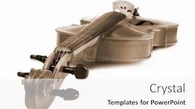  Presentation with white - Beautiful presentation theme featuring violin-isolated-on-white backdrop and a white colored foreground