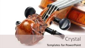  Presentation with fresh water splash green apple isolated white - Cool new presentation with violin-isolated-on-white backdrop and a soft green colored foreground