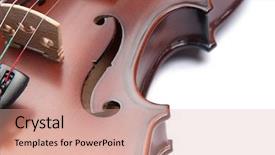  Presentation with frames isolated on white brown - Slide set having violin isolated on white background and a coral colored foreground