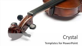  Presentation with brown sugar isolated on white - Audience pleasing slides consisting of violin isolated on white backdrop and a white colored foreground