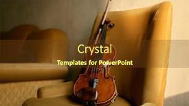  Presentation with musical instrument - Theme consisting of violin-musical-instrument-left background and a  colored foreground