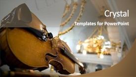  Presentation with concert symphony - Theme with string quartet - violin - symphony concert background and a gray colored foreground