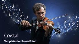  Presentation with sparkling - Presentation consisting of violins - lonely musical composer with violin background and a wine colored foreground