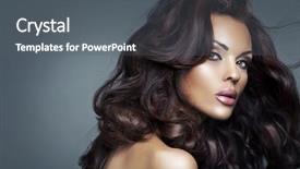  Presentation with vip - Colorful presentation theme enhanced with vip - glamorous brunette beauty backdrop and a gray colored foreground