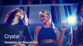  Presentation with celebration - Slide deck with vip - party holidays celebration nightlife background and a  colored foreground