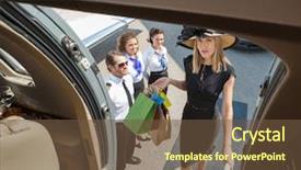  Presentation with private jet - Beautiful presentation theme featuring harvest moon over hallett peak backdrop and a gray colored foreground