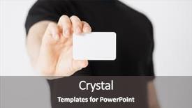  Presentation with vip - PPT theme with vip card - picture of man hand background and a dark gray colored foreground