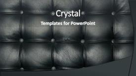  Presentation with luxury - PPT theme featuring luxury buttoned leather pattern background and a dark gray colored foreground