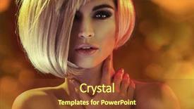  Presentation with beauty - Amazing presentation design having an attractive blonde beauty backdrop and a tawny brown colored foreground