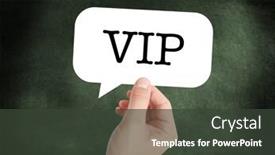  Presentation with vip - PPT theme enhanced with vip written on a speechbubble background and a dark gray colored foreground