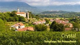  Presentation with region 3 - Presentation theme with vipava-valley-in-gorice-region background and a tawny brown colored foreground