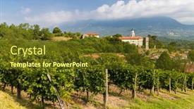  Presentation with region 3 - Cool new PPT theme with vipava-valley-in-gorice-region backdrop and a tawny brown colored foreground