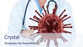  Presentation with viral - Amazing presentation theme having viral disease - digital composite of big virus backdrop and a  colored foreground