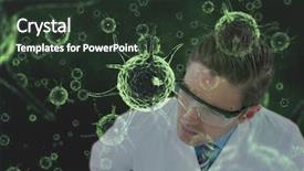  Presentation with virus disease - Presentation theme with viral disease - digital composite of doctor watching background and a tawny brown colored foreground