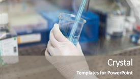  Presentation with work ethic - PPT theme with viral dna - scientist at work background and a gray colored foreground