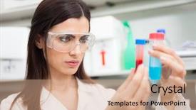  Presentation with viral - PPT theme having viral dna - woman at work background and a coral colored foreground