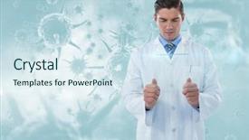  Presentation with composite material glass fiber - Audience pleasing presentation design consisting of viral infection - concentrated male doctor using futuristic backdrop and a sky blue colored foreground