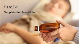  Presentation with sick day - Cool new presentation with viral infection - woman pouring syrup for sick backdrop and a  colored foreground