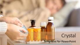  Presentation with viral - Presentation theme enhanced with viral infection - woman taking care of small background and a yellow colored foreground