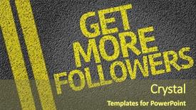  Presentation with viral - PPT layouts featuring viral marketing - get more followers written background and a tawny brown colored foreground