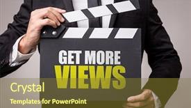  Presentation with viral - Beautiful slide deck featuring viral marketing - get more views backdrop and a tawny brown colored foreground