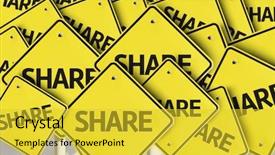  Presentation with viral - Slides with viral marketing - share written on multiple road background and a yellow colored foreground