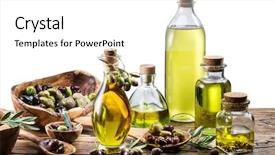  Presentation with paths - Slide deck enhanced with virgen - olive oil and berries background and a white colored foreground