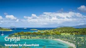  Presentation with united states - Presentation theme enhanced with virgen - st john united states virgin background and a teal colored foreground