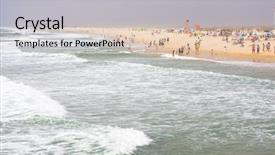  Presentation with algarve - Audience pleasing presentation theme consisting of virgin atlantic - ilha de tavira beach algarve backdrop and a light gray colored foreground