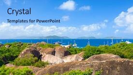  Presentation with virgin islands - Audience pleasing PPT theme consisting of virgin gorda british virgin islands backdrop and a  colored foreground